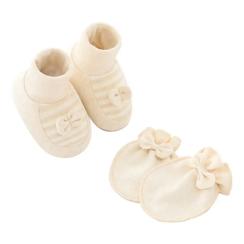 Детские носки; комплект перчаток; перчатки для новорожденных; дышащие эластичные хлопковые носки с мягкой подошвой - Цвет: 9