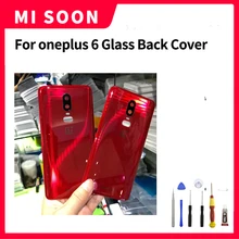 

For OnePlus 6 Back Battery Cover Door Rear Glass For Oneplus 6 Battery Cover 1+6 Housing Case with Camera Lens and tools