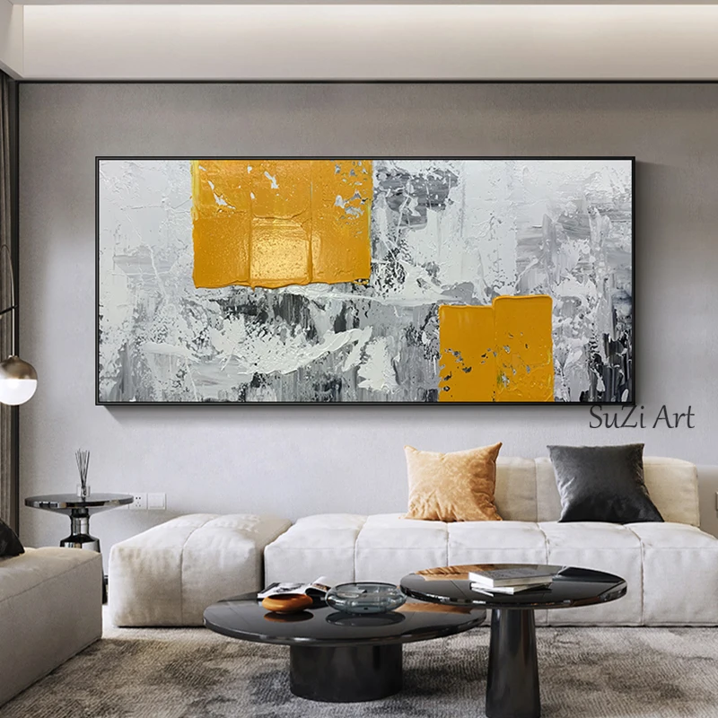 

Large Abstract Paintings Modern Oil Painting On Canvas Handpainted Wall Art Pictures for Living Room Bedroom Decorative Textured