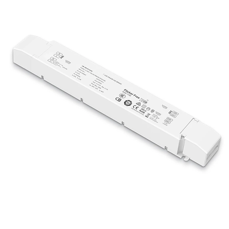 New 0-10V Dimming Driver LM-100-24-G1A2;AC 100V-240V Input;24V 4.17A 100W Output PWM RX Push Dim 5 in1 Function Led Power Drive