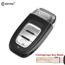 KEYYOU Cut/Uncut Key Klinge Auto Fern Smart Key Shell für Audi A4/S4/A5/S5/Q5 2007 2008 2009 2010 2011 2012 2013 2014 2015 2016