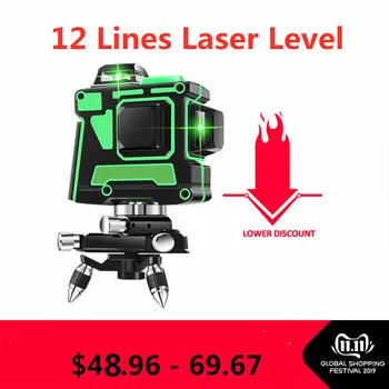 

Laser Level 12 Lines 3D Self-Leveling 360 Horizontal And Vertical Cross Super Powerful Green Laser Beam Line Vertical Cross Line