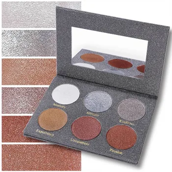 

DE'LANCI 6-Color High-Gloss Powder Eyeshadow High Light Repair Disk Professional Makeup Tray Repair Capacity Disc Brighten Cosme
