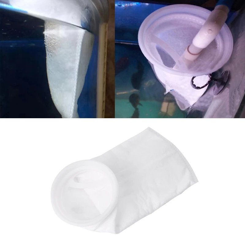 100/150 Фильтр Mesh Net Bag Aquarium Fish Tank Micron фильтр отстойника Войлок носка сетки сетчатый
