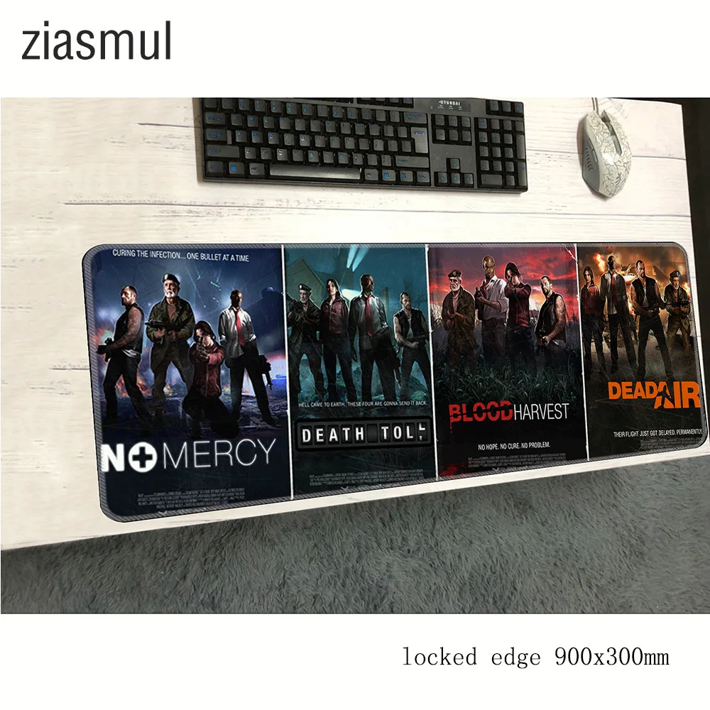 Left 4 Dead коврик для мыши геймер лучший Лидер продаж 900x300x2 мм notbook коврик для мыши игровой коврик для мыши высокого класса коврик для мыши ПК стол padmouse