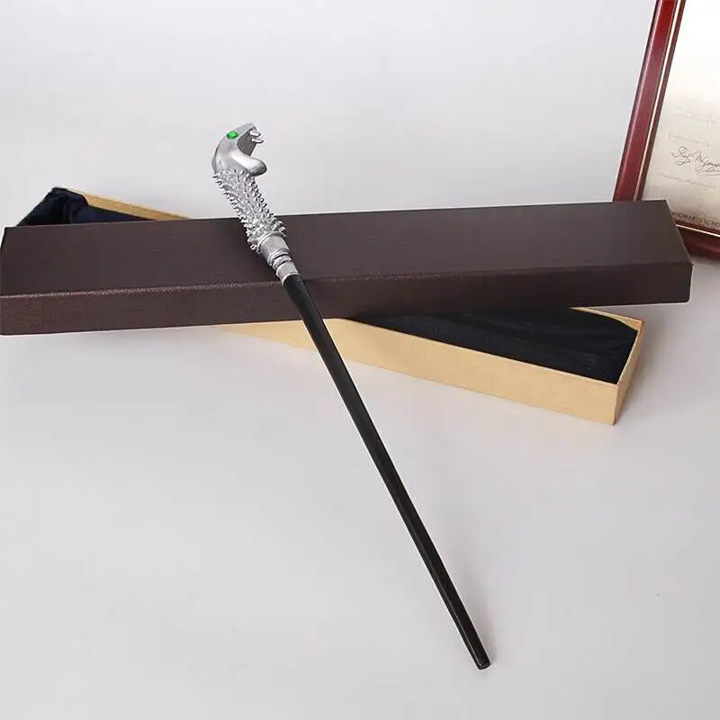 

Lucius Malfoy Snake Head Metal Core Magic Wand Gift Box Packing