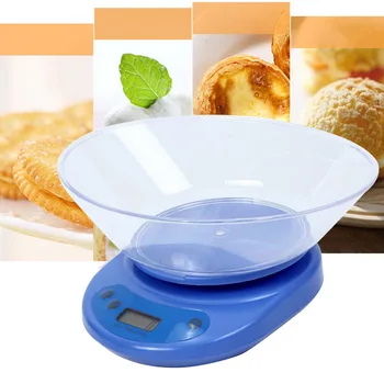 

1pack 5kg Digital Scale LED Electronic Scale Postal Food Measuring Weight Pastry Bowl Kitchen Tool
