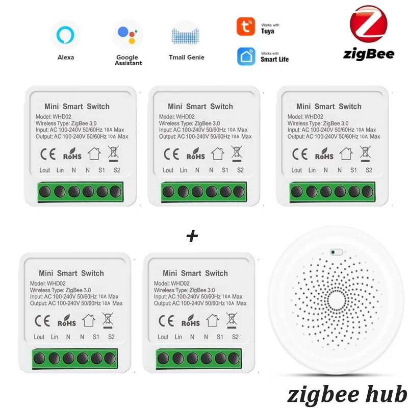 ZigBee 10A MINI Wifi Smart Switch Timer Wireless Switches Smart Home