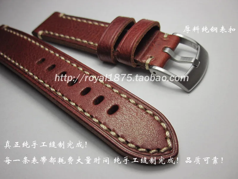 

Genuine Leather Watch Strap 20mm Fashion vintage Red soft Watch belt Watch Accessories Wristband Strap high quality Bracelet