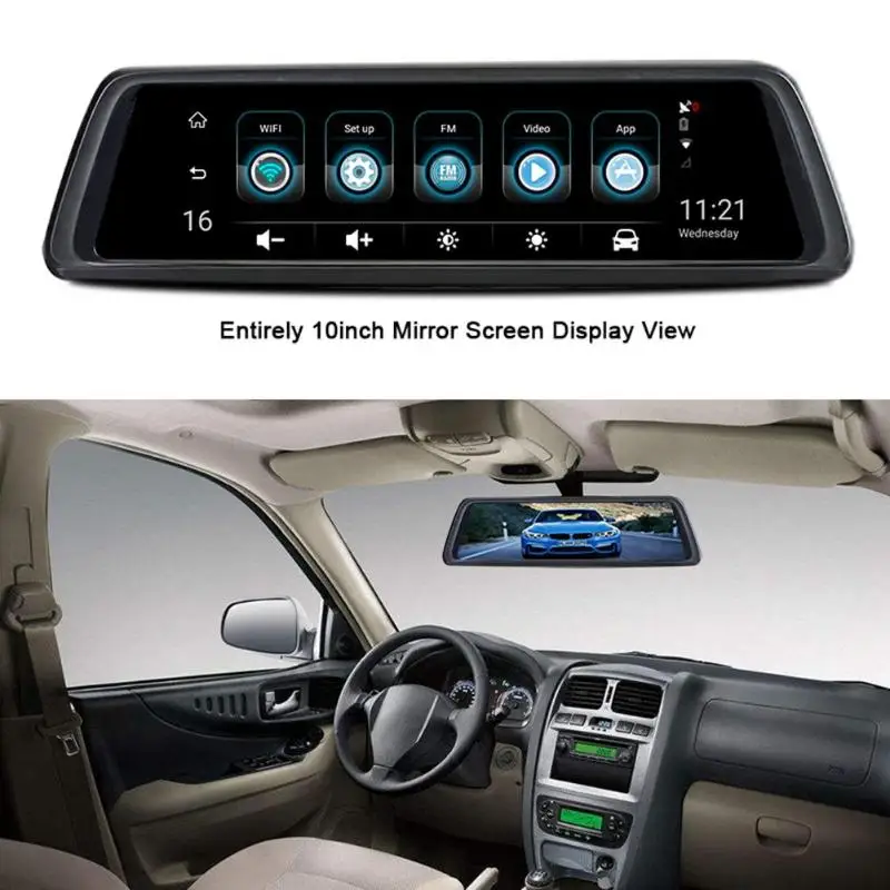 Phisung V9 Plus 4CH камера s объектив 1" Android Navi Автомобильная камера с Gps зеркало заднего вида Dvr привод рекордер ADAS wifi RAM2GB+ ROM32G