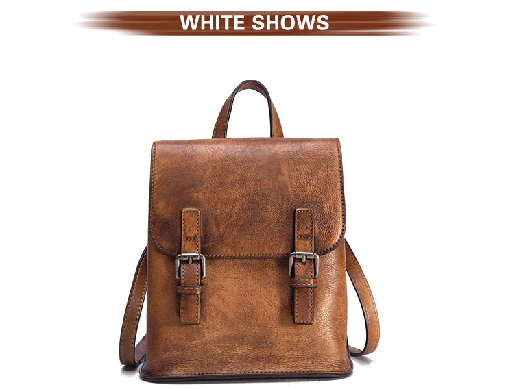 Women's Backpack Real Cowhide Bookbag Female Shoulder Bags High Quality Genuine Leather Casual Backpacks Student Bag School Bag