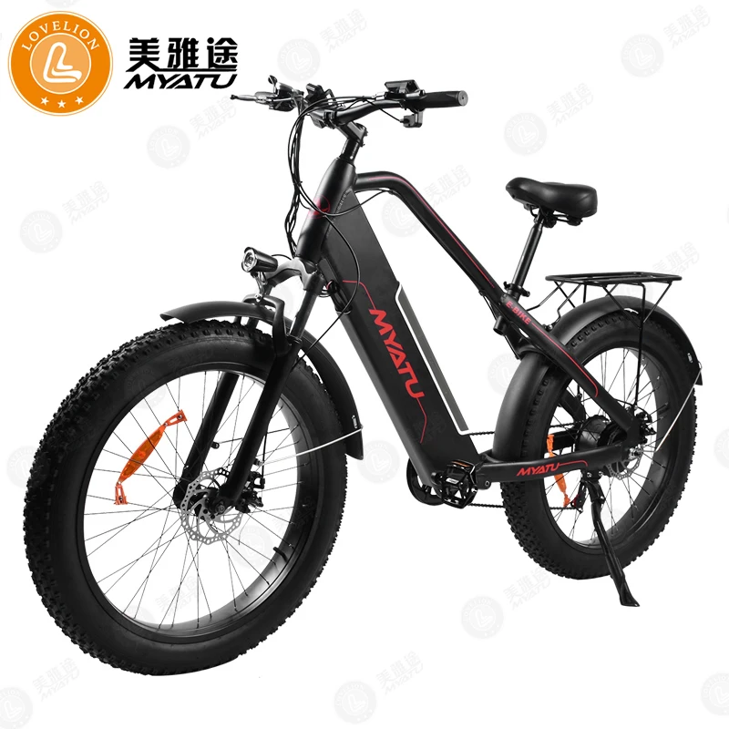 Горный электровелосипед MYATU SHIMANO для взрослых 7 скоростей 48 В 500 Вт 12 Ач 26 дюймов 4