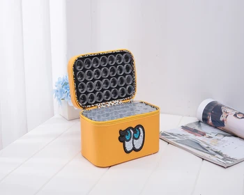 

84 Bottles PU Leather Diamond Painting Accessories Rhinestones Tool Storage Bag Case Organizer Beads Diamond Embroidery Bag