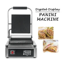 Электрический Panini пресс гриль с Блокирующей крышкой с антипригарным покрытием плиты сэндвич брусчетта чайник любой толщины для завтрака