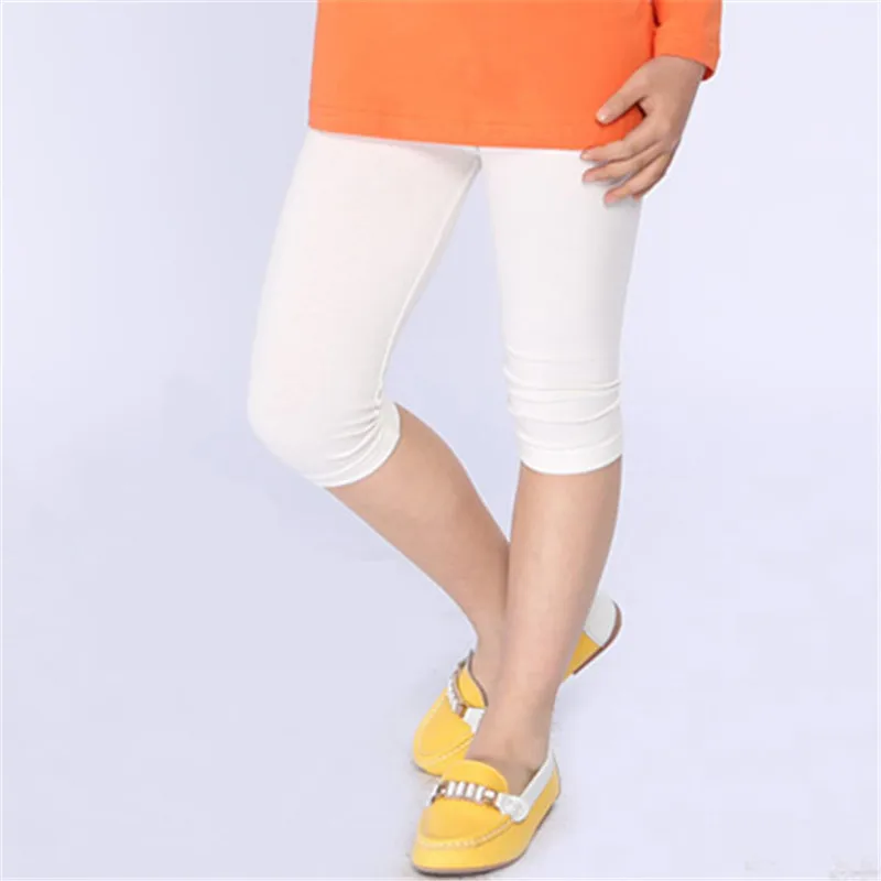 Girl Pure Modal 7 Score Underpants girls 3/4 legging cotton polyester spandex Skinny Elastic Waist Pencil Pants Knee Length D40