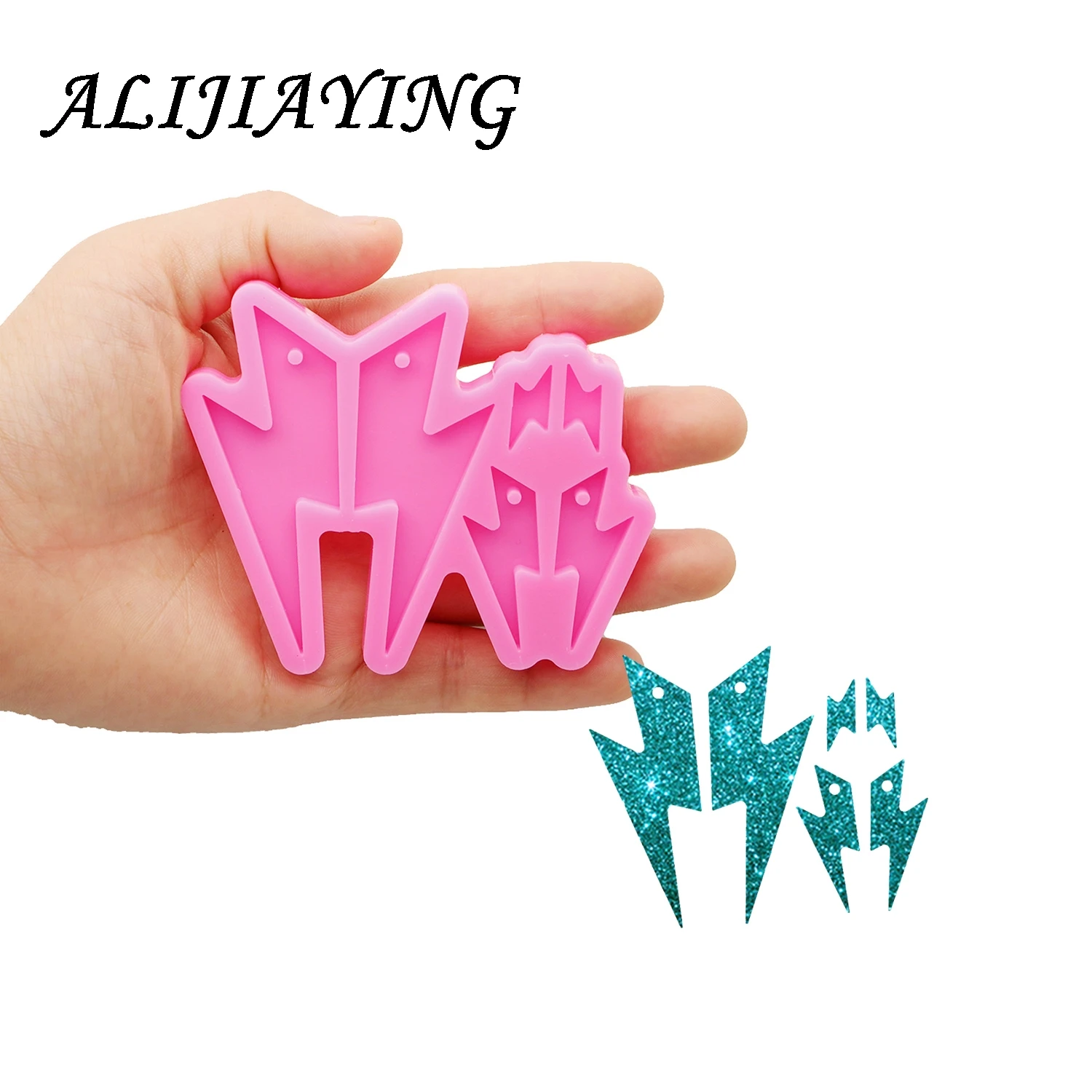 

Lightning Earrings Molds, Epoxy Resin Mold, Silicone Mould DIY Resin Crafting Jewelries DY1006
