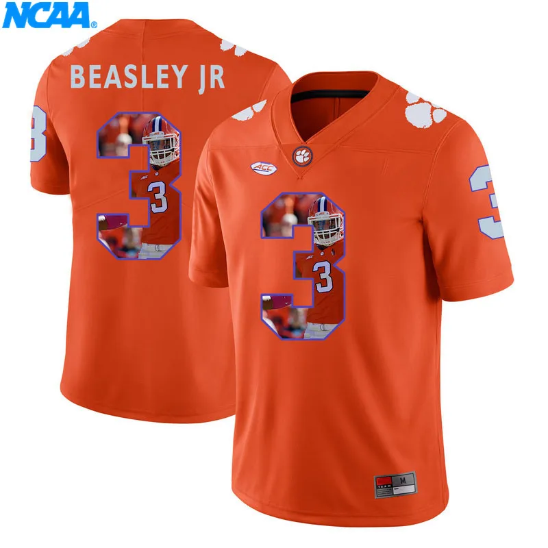 Новое поступление высокое качество Clemson Tigers Peake#19 Kearse#1 футболка колледжа Джерси S-XXXL - Цвет: 10