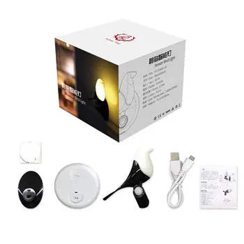 

Magpie LED Night Light USB Human Control Sensor Lamp Wall Lamp Desk Lamp Mini Glue Bird Perfect Gift Decoration