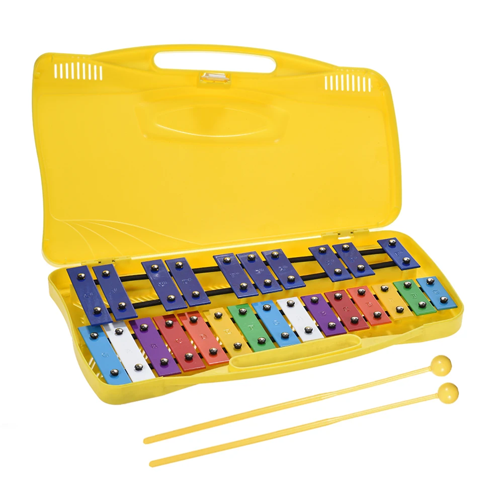 Красочный ксилофон 25 записей игрушечный музыкальный инструмент с 2 маллетами