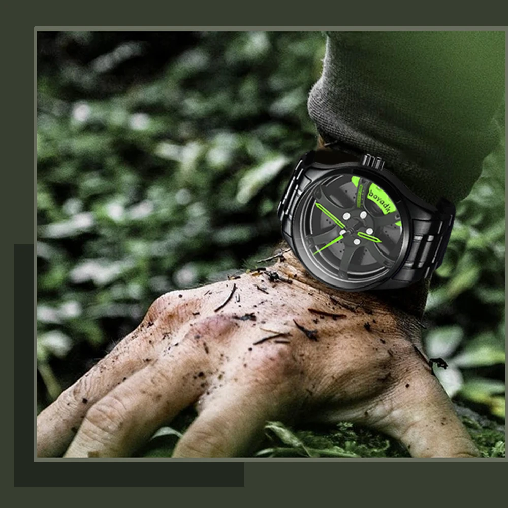 3D Creative Men Rim Hub Car Watch Wheel Design Men's Watches Sport Waterproof Relogio Masculino for F1 Cars Racing Fans Gift