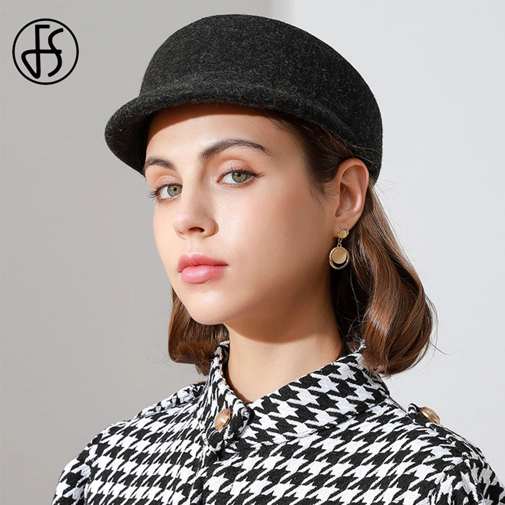 FS Japanese Style 100 Wool Women Berets For Autumn Winter Warm Artist