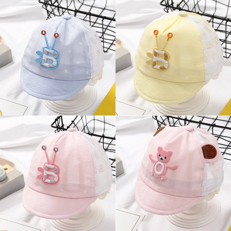 

0-3-6-12 Months Boys and Girls Baby Summer Sun Hat Newborn Cap Cotton Aby Hat 2020 Spring and Autumn Thin Section Baby Bonnet