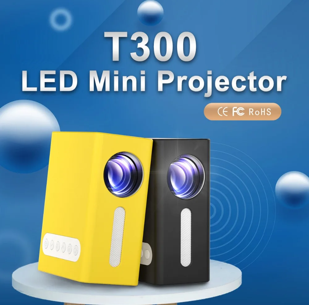 jinhoo projector T300 Projector Support 1080P 600Lumens Projector Screen 80inch Led Projector Lens 3.5mm Audio LED Mini Projetor sony projector