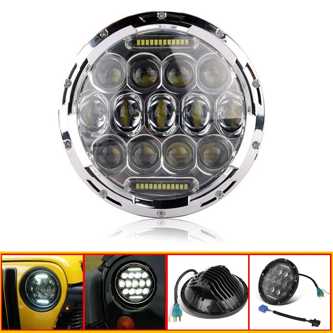 

7" LED Headlight H4 Plug 12V 3550lm Motor Headlamp Bulb IP68 for Harley Davidson Touring Models 1994-2013