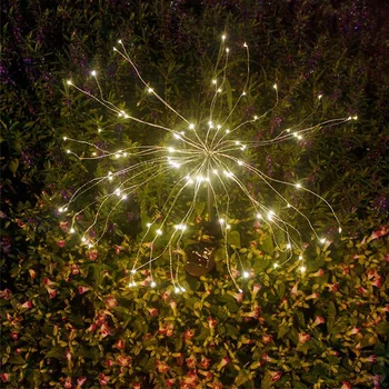 

120 Led Firework Lamp Light Solar Powered Light Path ABS+stainless steel Outdoor