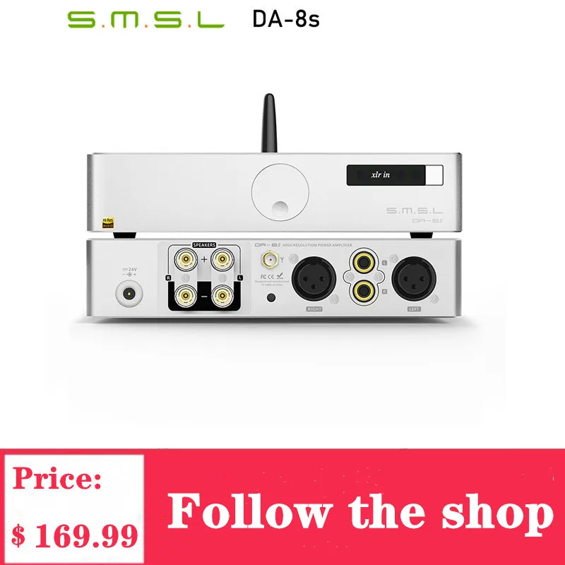 SMSL DA 8s полный сбалансированный Bluetooth цифровой усилитель NJW1194 80W DA8S