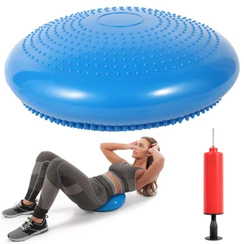 

Inflatable Yoga Balance Mat Non-slip PVC Massage Ball Sports Gym Fitness Yoga Pilates Wobble Stability Balance Disc Cushion Mat