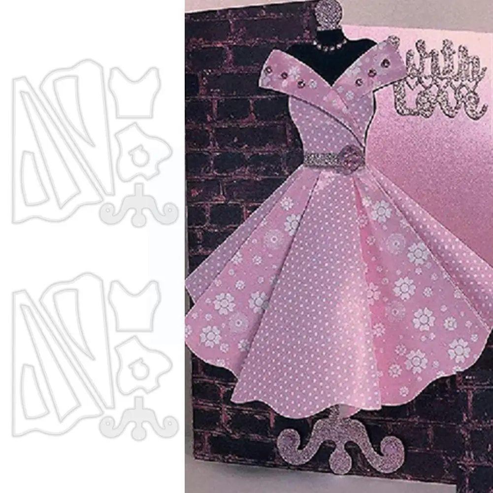 Cutting Dies Diy Dress Shape Pattern Stencils Scrapbooking Card Embossing Paper Frame Album Photo Stencil Make J3w0 | Дом и сад
