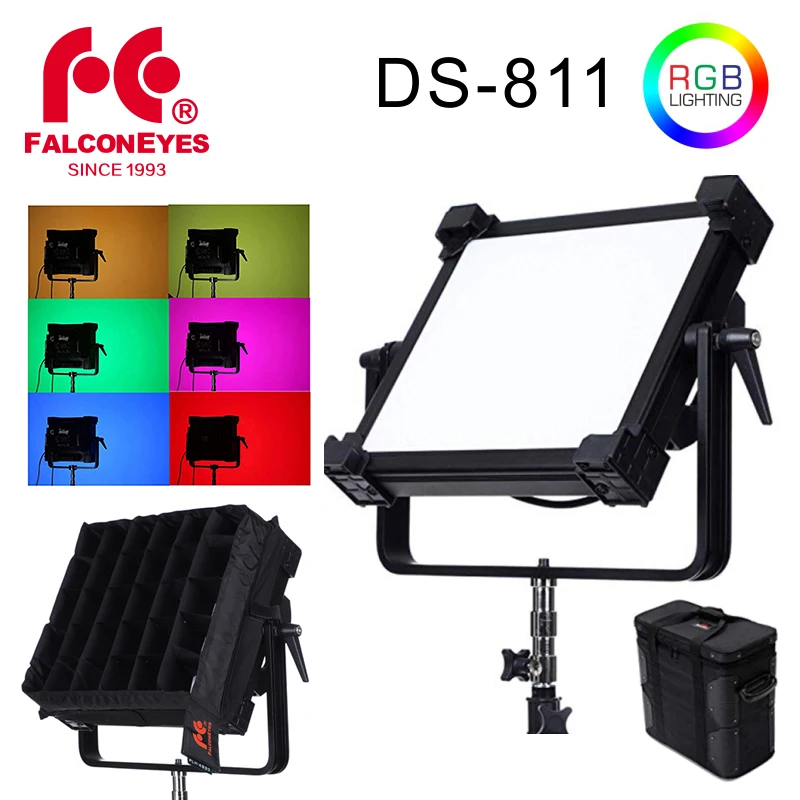 Falcon Eyes DS-811 200W RGB LED Video Fotografia Light с поддержкой Bluetooth(APP) управление 8 режимами работы