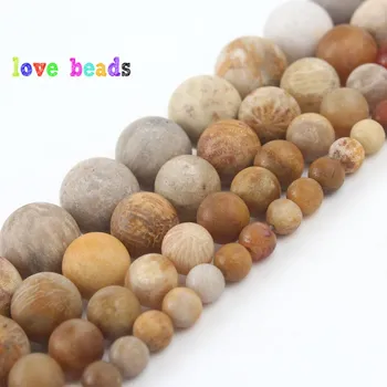 

4 6 8 10mm Natural Matte Stone Beads Dull Polish Mum Agata Round Loose Beads for Jewelry Making DIY Charm Bracelet Accessories