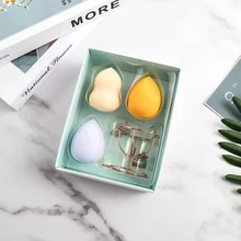 Pretty Comy 3 шт. многоразовая мокрая губка для лица спонж для удаления макияжа Набор губки для мытья Очищающая хлопковая хлопающая мягкое очищающее средство инструменты