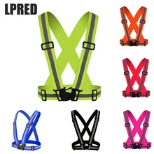 Высокая видимость Светоотражающая Эластичность жилет безопасности унисекс Открытый дропшиппинг подходит для бега Велоспорт Спортивная одежда для улицы