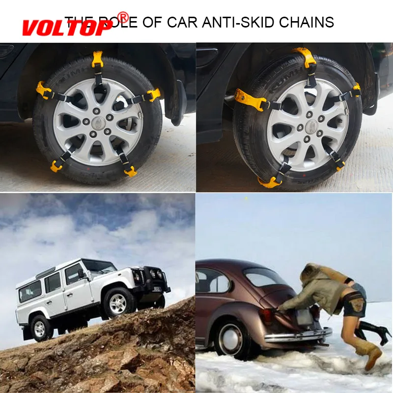 

10PCS Auto Tire Snow Chains Anti-Skip Belt Safe Driving For Snow Ice Sand Muddy Offroad For Most Car SUV VAN Wheel