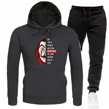 

TRAVIS SCOTT La Casa De Papel HOODIES Letters Print Sweatshirt+Sweatpant men's Pullover Sweatshirt Hoodie Sports Pants tracksuit