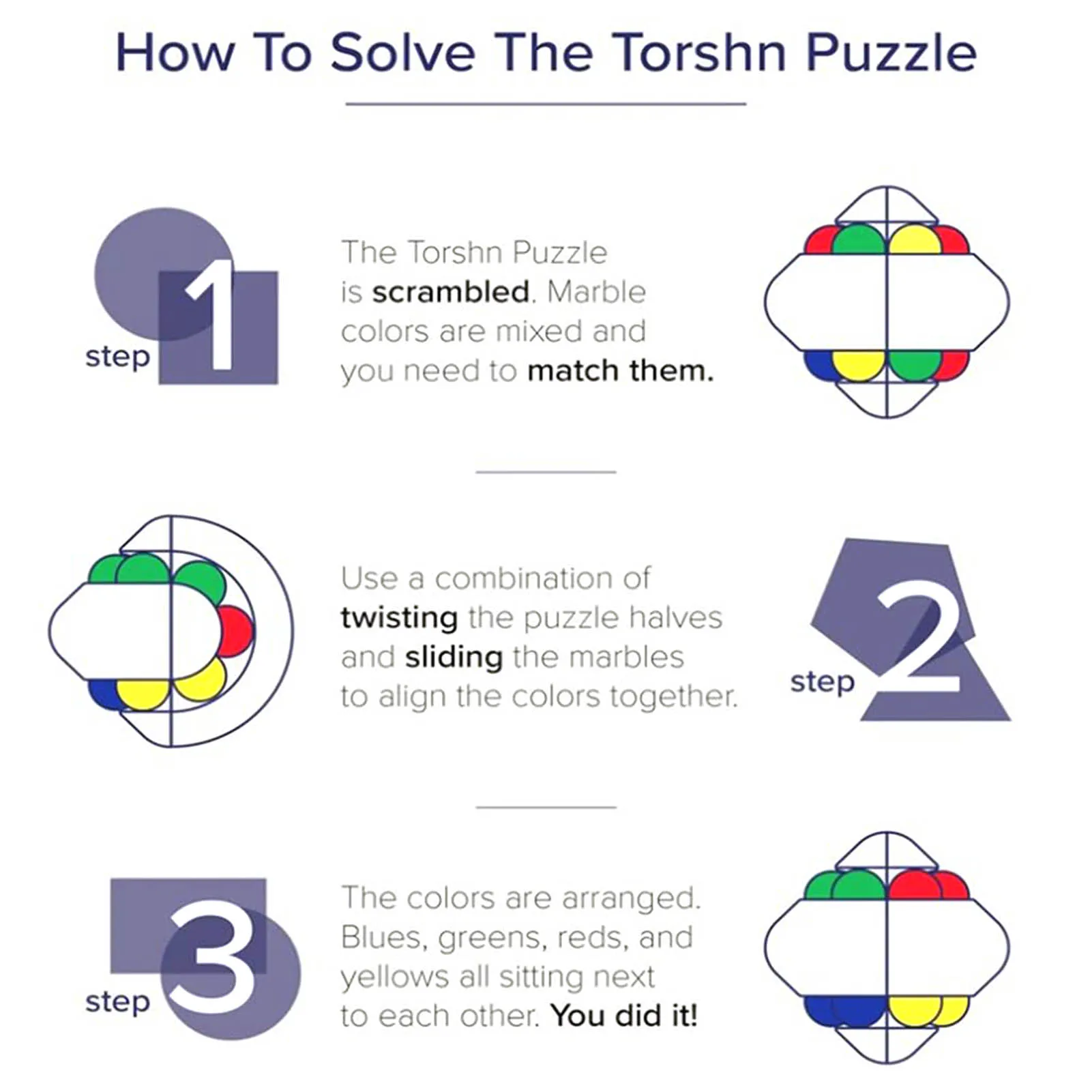 Torshn Puzzle Fun Mind-Tickling Toy for Improve Brain Rotating Cube DecompresR&A 