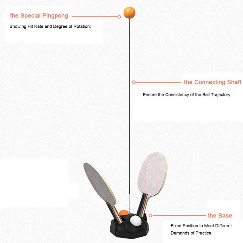 Настольный теннис тренажер оборудование отскок робот теннис отскок тренажер фиксированный вал быстрый для пинг понга мяч тренировки
