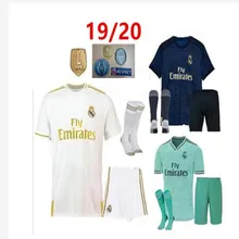19 20 Real Madrides футболка для футбола домашняя Hazard ASENSIO ISCO SERGIO ramos real Madrides / комплект для взрослых Футболка для футбола