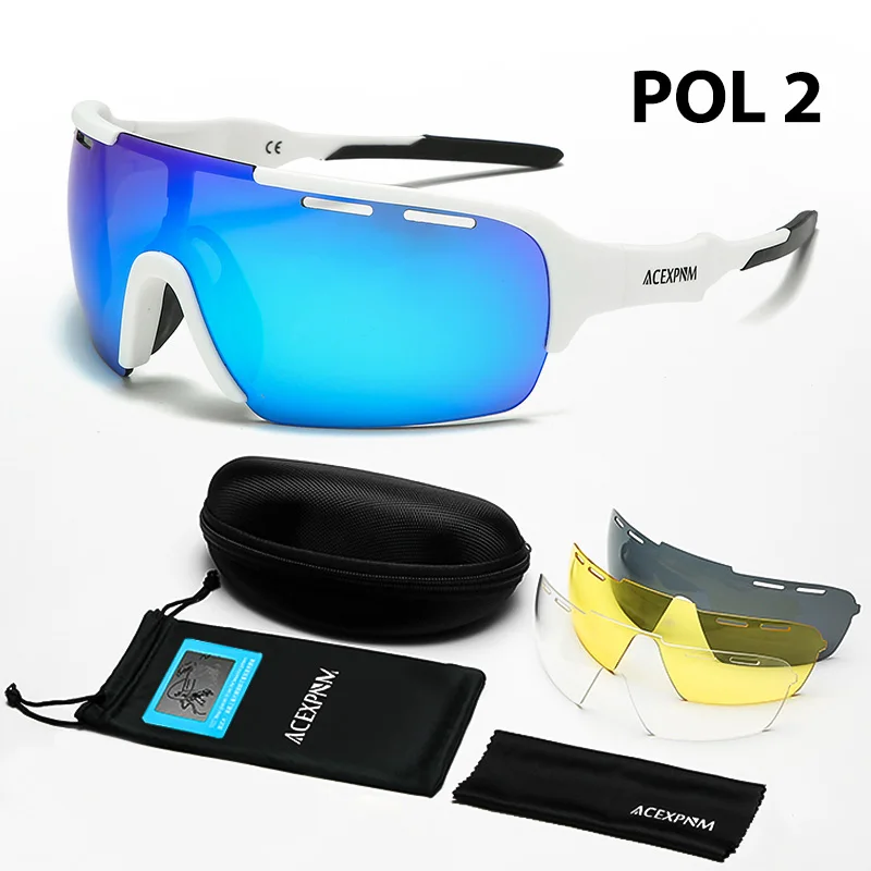 Новые велосипедные очки, очки с 3 линзами, поляризационные солнцезащитные очки с зеркальным покрытием UV400, велосипедные очки для горного велосипеда