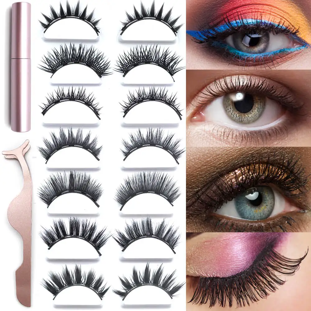 3 набора магнитные ресницы и натуральная подводка для глаз|Магнитные ресницы| |