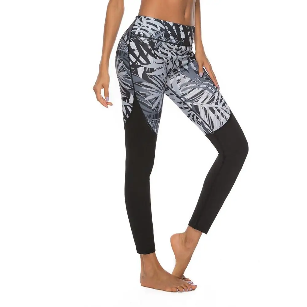 Sports Tight Gym Women's Digital Printed Yoga Trouser Nine-minute Pants Outdoor Running Sweatpants Clothing | Спорт и