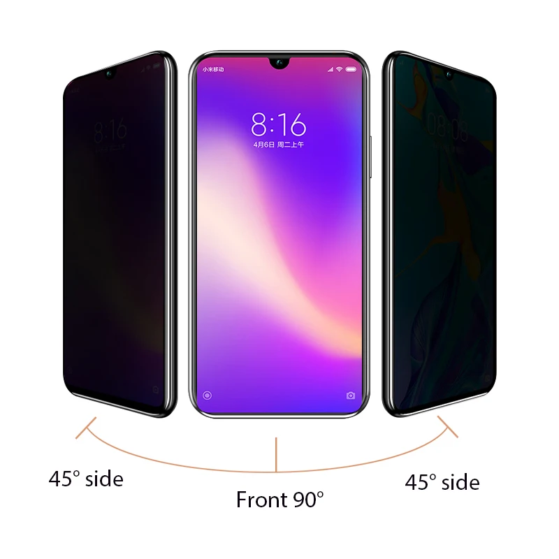 1-2Pc Anti Spy Screen Protector for Xiaomi Redmi Note 10 9 8 Pro 9s 9t 8T 8 7 10s 9A 9 9C Privacy Glass on Poco X3 Pro M3 F3 F2