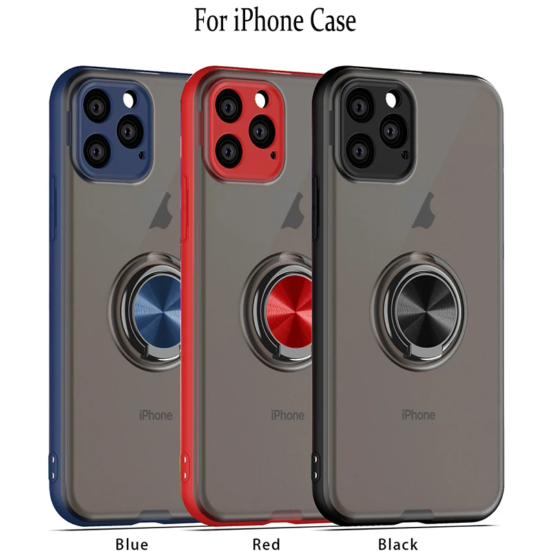 

Scrub Mobile Shell For iPhone 11 Xsmax xr xs s 6s 6 7 8 Plus Magnetic Fingerprint Suction Finger Solid Color Thin Protection