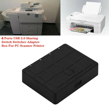

2-Port 4-Port USB 2.0 Shared Scanner Printer Switch Adapter Box For PC Computer Sharing USB Mouse Out Converter