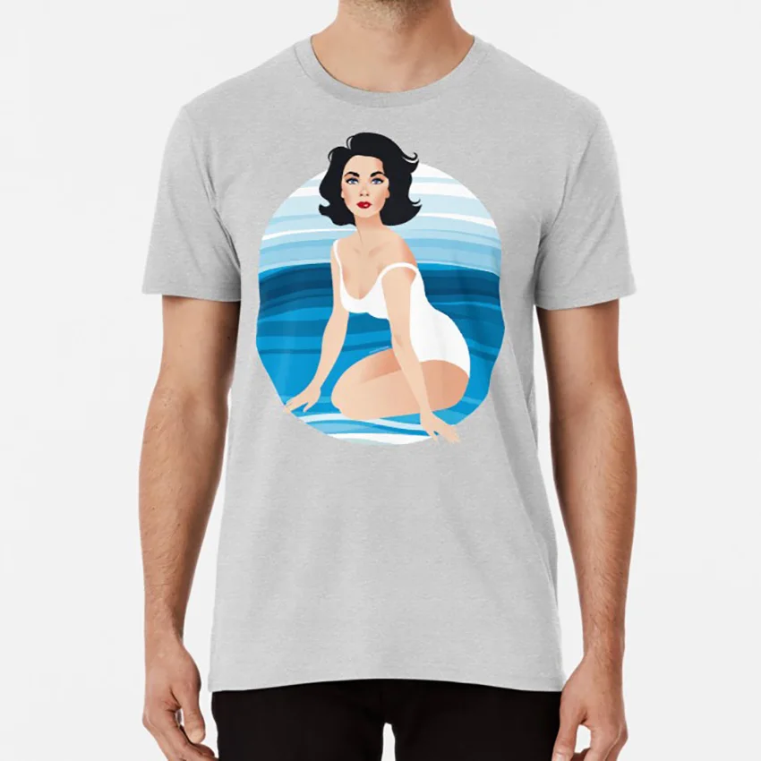 Футболка Liz liz elizabeth taylor летняя футболка с рисунком из мультфильма Голливуд |