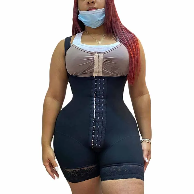 

Women Shapewear Open Bust Tummy Control Fajas Hook-eye Shaper Postpartum Bodysuit bbl post op surgery supplies fajas colombianas