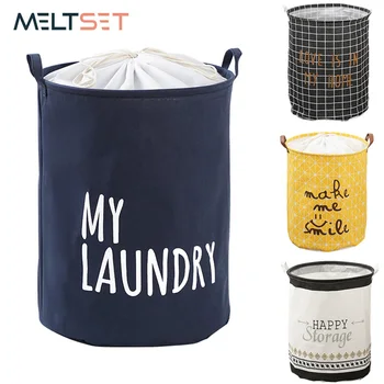 

Dirty Clothes Laundry Basket Sundries Toys Clothes Storage Basket Folding Storage Bucket Waterproof Bathroom Organizer 40x50cm